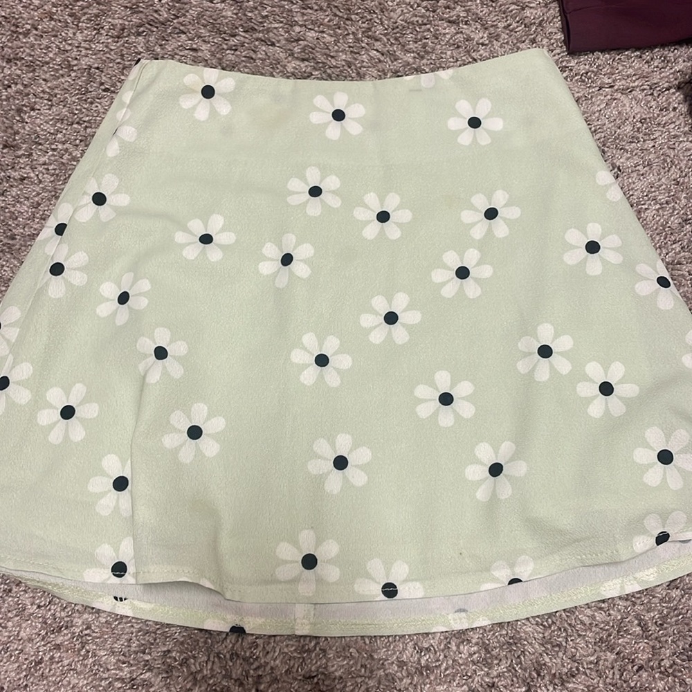flower mini skirt